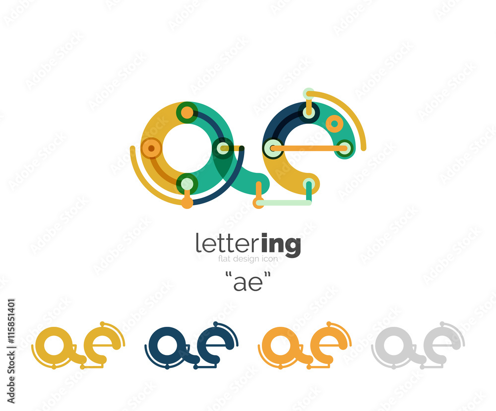 Linear initial letters, logo branding concept Linear initial letters, logo branding concept