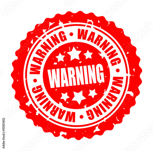 Vector round stamp WARNING