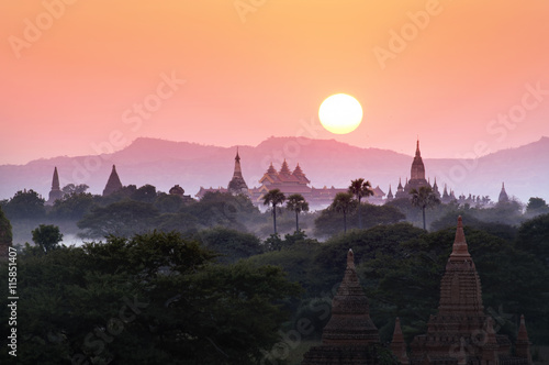 Many temple in Bagan  Myanmar