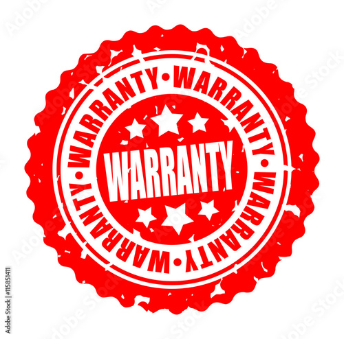 Vector round stamp WARRANTY