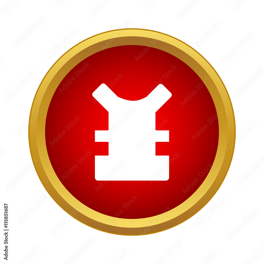 Obraz premium Bulletproof icon in simple style on a white background
