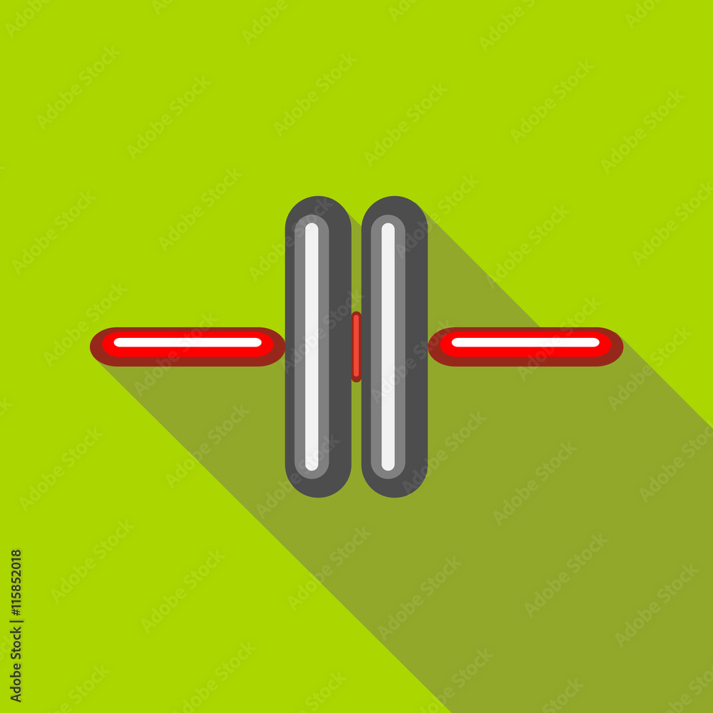 Roller press icon in flat style with long shadow Roller press icon in flat style with long shadow