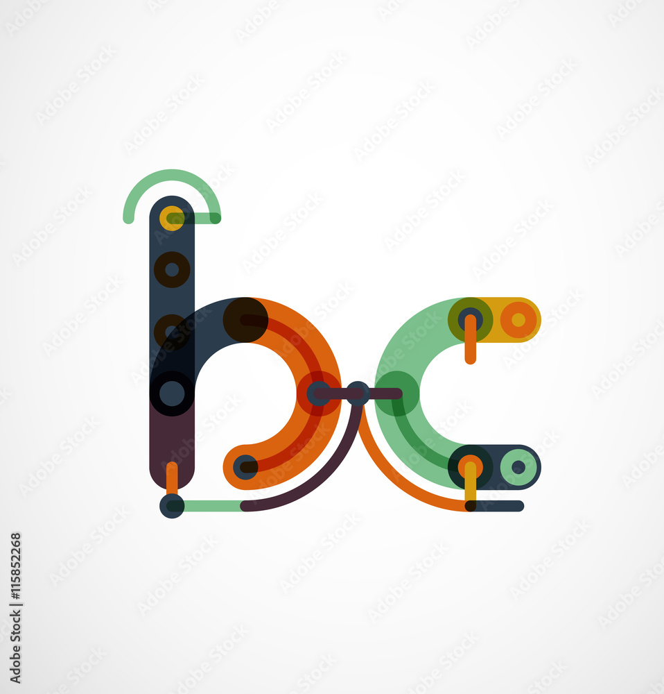 Colorful funny cartoon letter icon Colorful funny cartoon letter icon