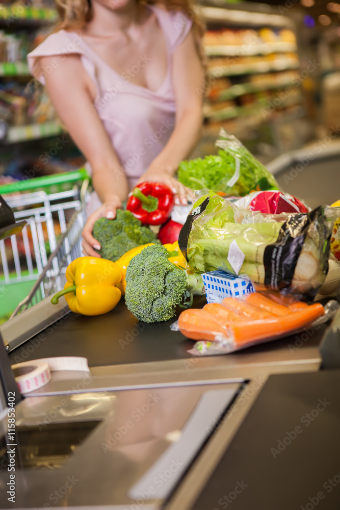 Trolley full of products