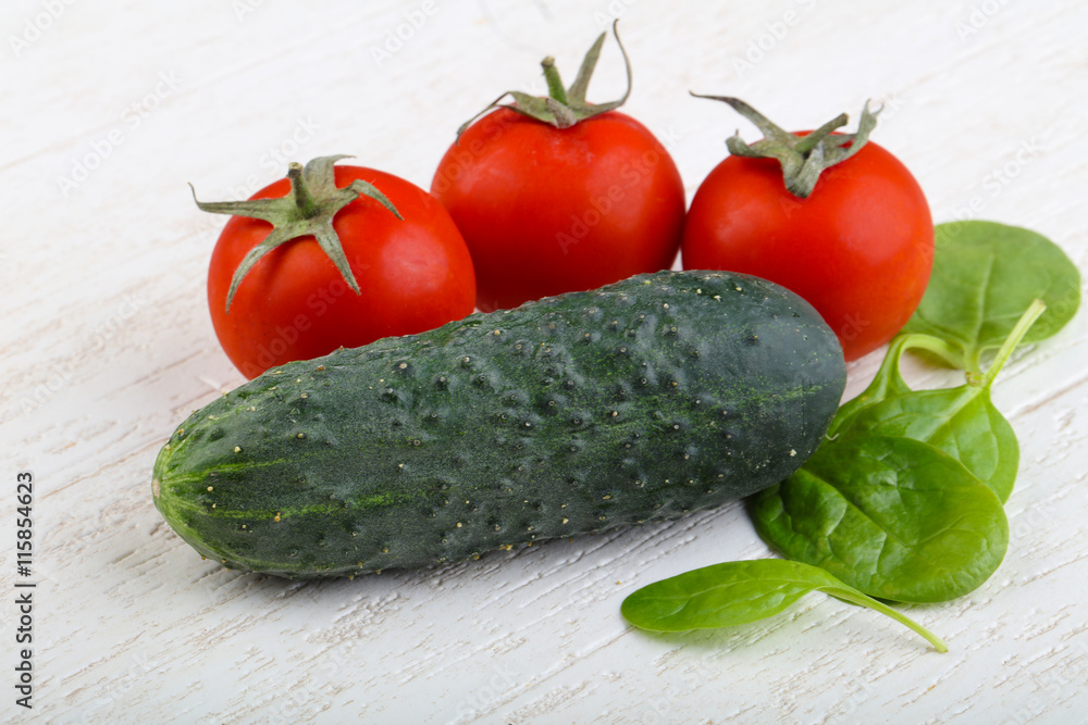 Tomato and cucumber Tomato and cucumber