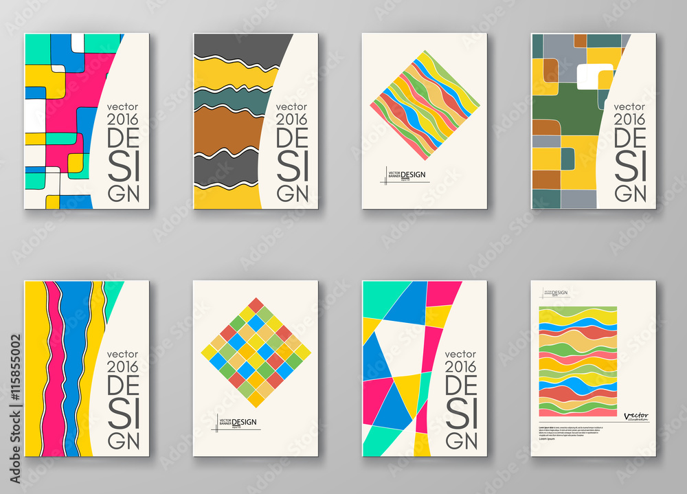 Set of abstract design templates.