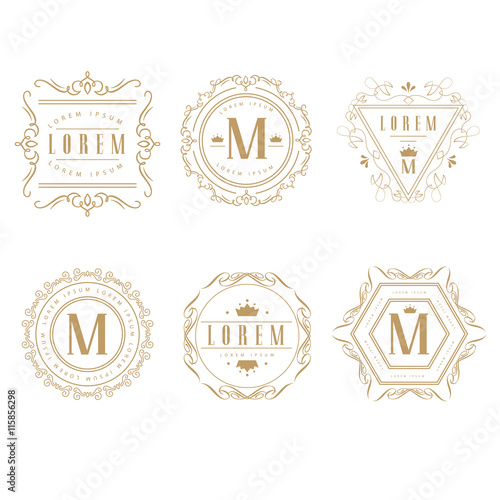 Set of Elegant Monogram Design. 