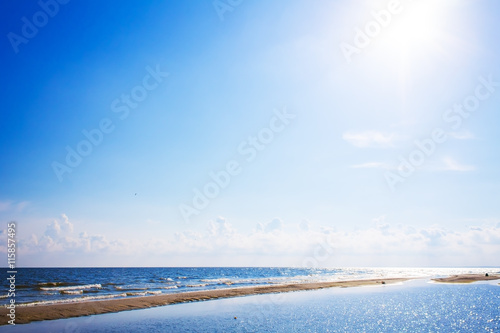 beach sea blue sky and azure water, nature background © Yuriy Vahlenko