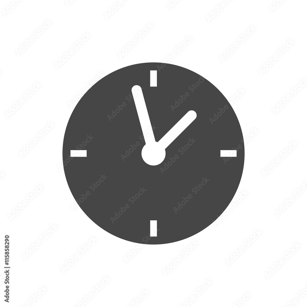 Simple round clock, vector illustration Simple round clock, vector illustration