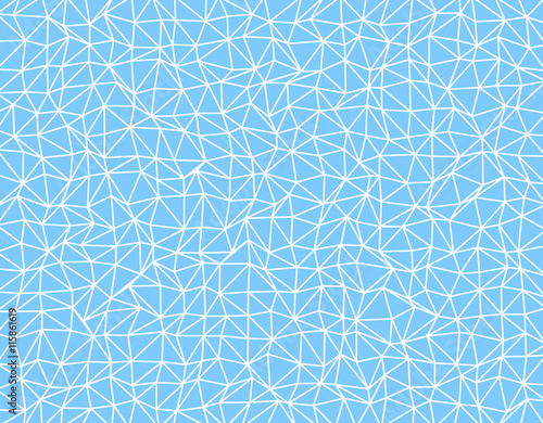 Abstract blue stained glass texture with white joint lines.