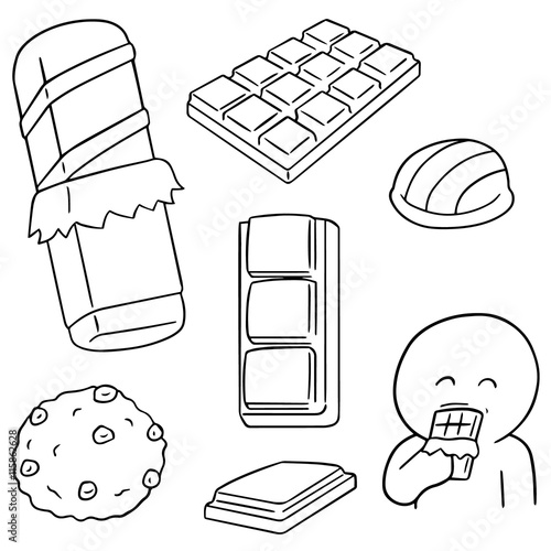 vector set of chocolate