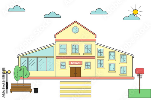 Back to school. Linear building. Linear school.