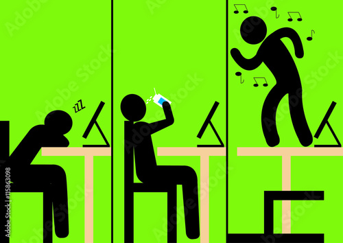 Illustration Aufputschmittel; Rausch; Medikamente; Drogen; Adrenalin; aktiv; unkonzentriert; abhängig
