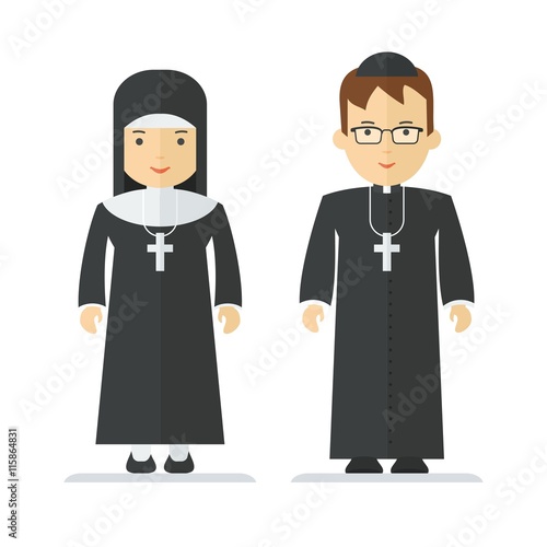 catholic priest and nun