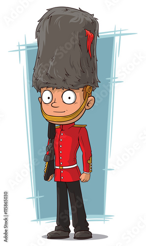 Cartoon handsome guardian of Tower