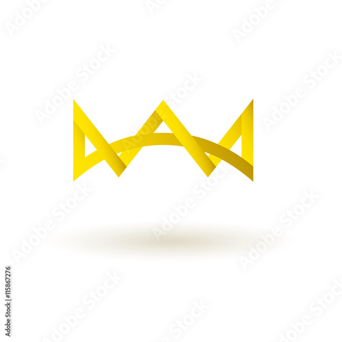 Crown king logo symbol icon vector