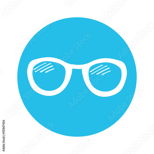 Summer icon. Sunglasses. Vector illustration.