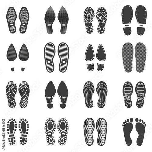 Shoes Footprint Icons