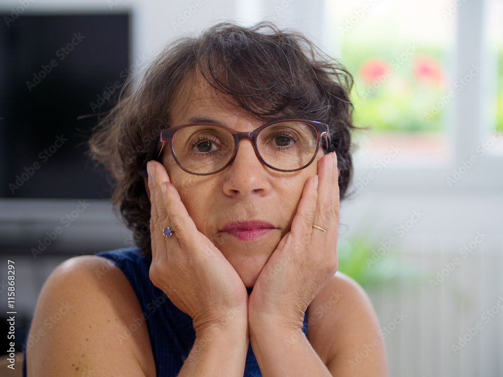 middleaged woman with glasses Stock Photo Adobe Stock
