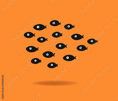 Group of fishes, vector ill...