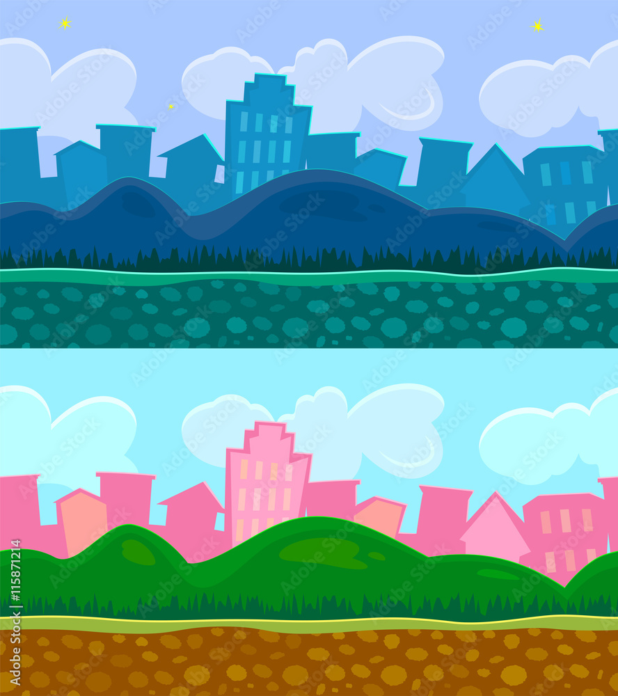 Seamless background for game,  vector illustration