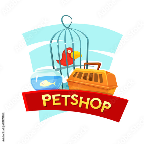 Petshop concept design, vector illustration