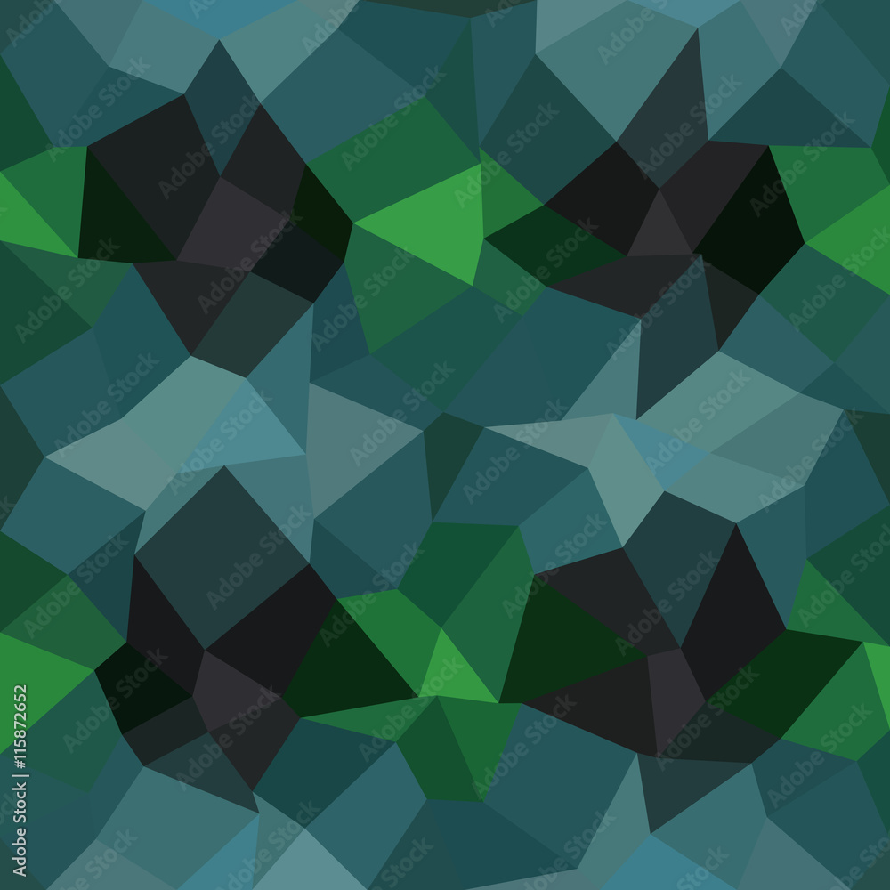 Kaleidoscopic low poly triangle style vector mosaic background