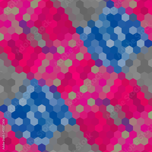 Wallpaper Mural Kaleidoscopic low poly hexagon style vector mosaic background Torontodigital.ca