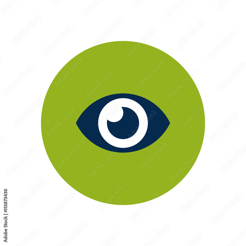 stylish icon in color circle human eye stylish icon in color circle human eye