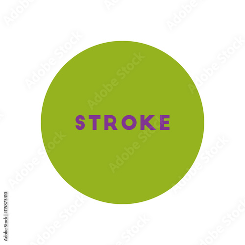 stylish icon in color circle stroke disease