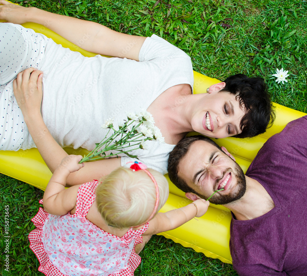 Young happy family Young happy family