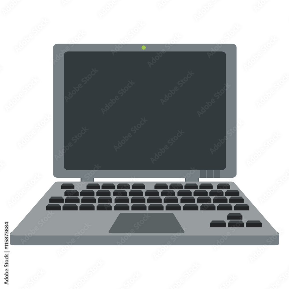 flat design laptop frontview icon vector illustration flat design laptop frontview icon vector illustration