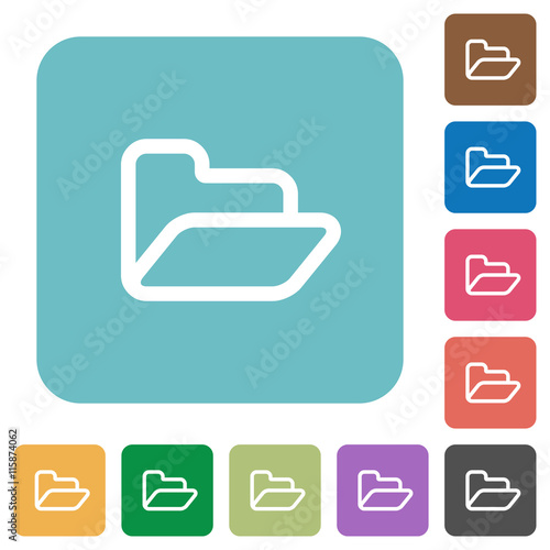 Obraz w ramie Flat open folder symbol icons