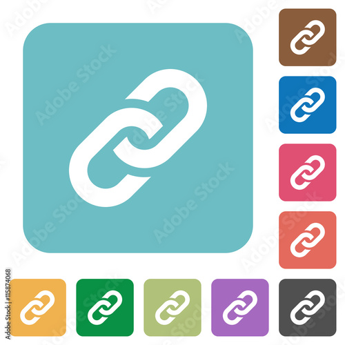 Flat link symbol icons