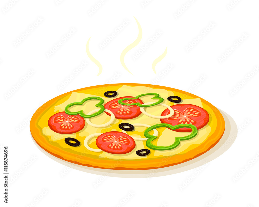 Fototapeta Pizza vector illustration
