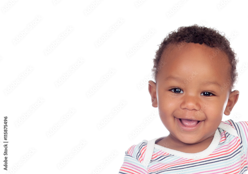 Little afroamerican baby smiling