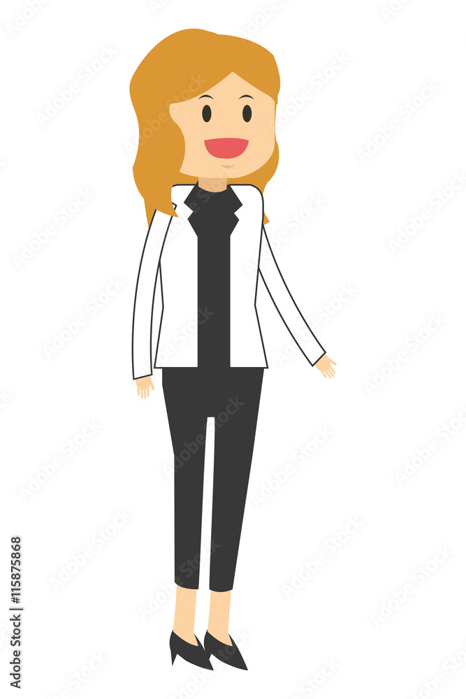 flat design business woman icon vector illustration flat design business woman icon vector illustration