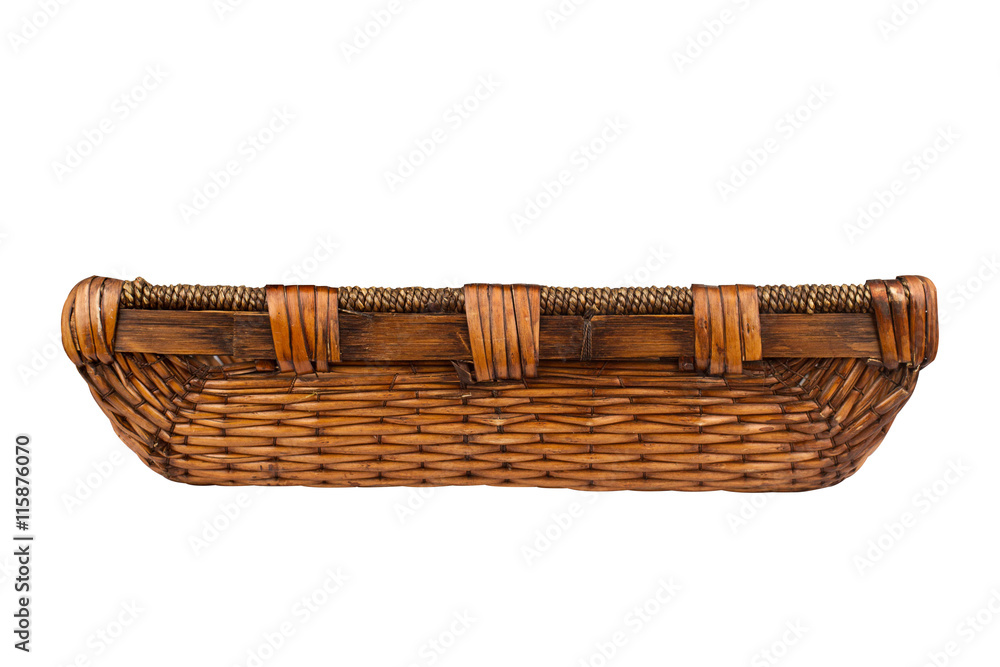 Obraz premium Rectangular wooden basket