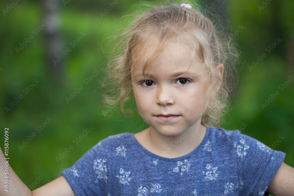 Portrait of the beautiful blonde little girl Portrait of the beautiful blonde little girl
