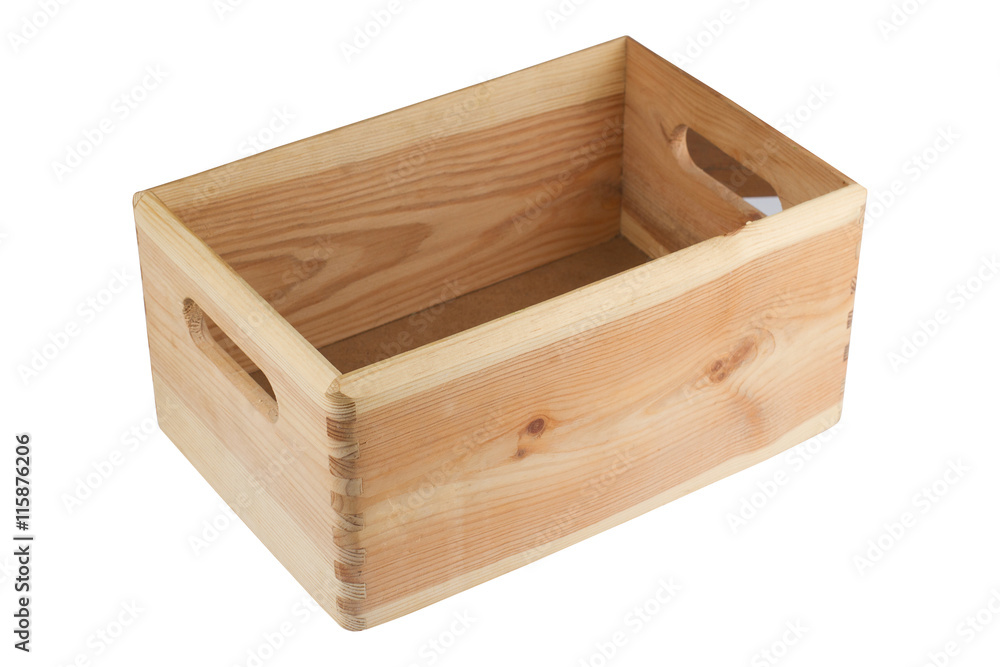 empty wood crate with handles empty wood crate with handles