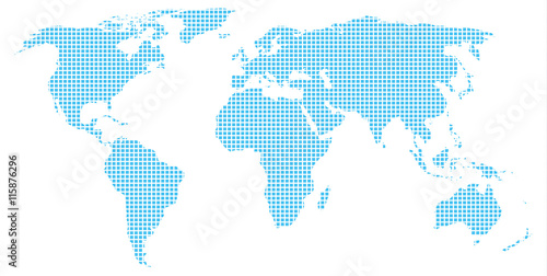 blue world map