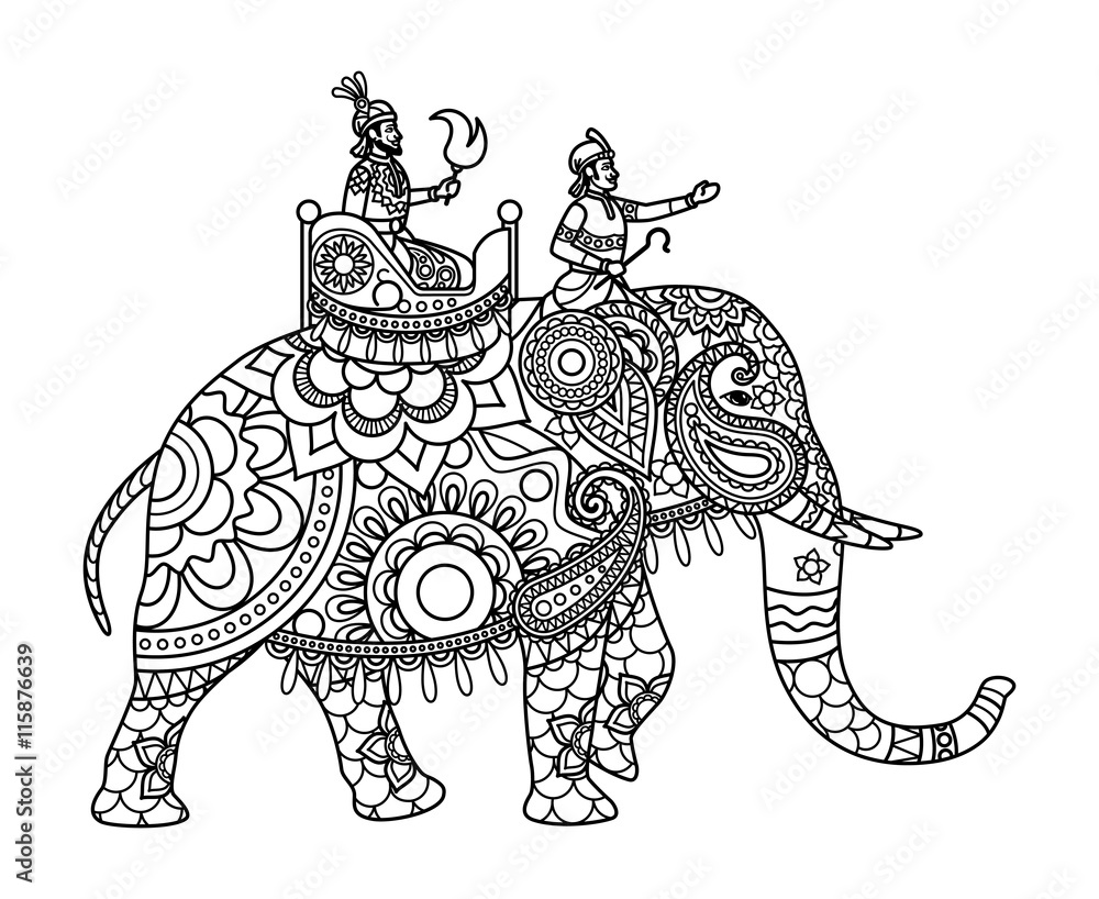 Coloring Pages Of Indian Elephants