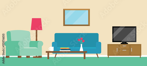 Background Illustration Of Living Room