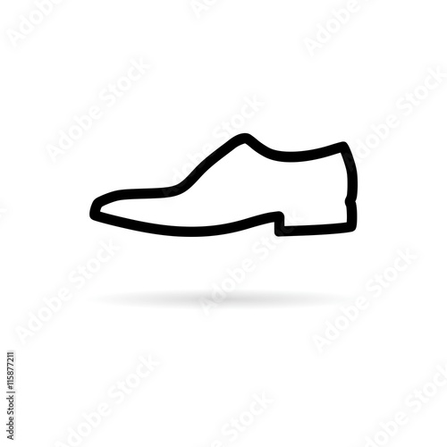 Mens dress shoe vector isolated