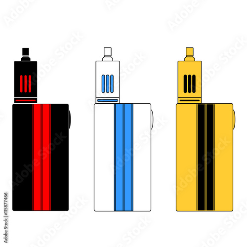 Vector - Vaporizers in three colors.