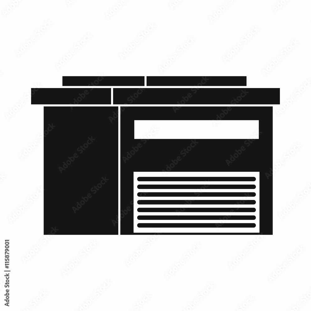 High barn icon in simple style. Building symbol isolated vector illustration High barn icon in simple style. Building symbol isolated vector illustration