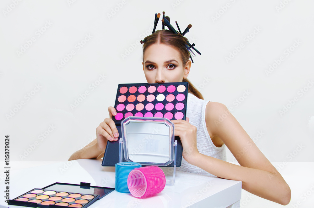 beautiful girl make up beauty close up concept beautiful girl make up beauty close up concept