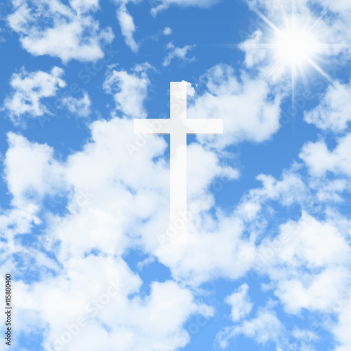 sky, cross, sun - symbols for hope