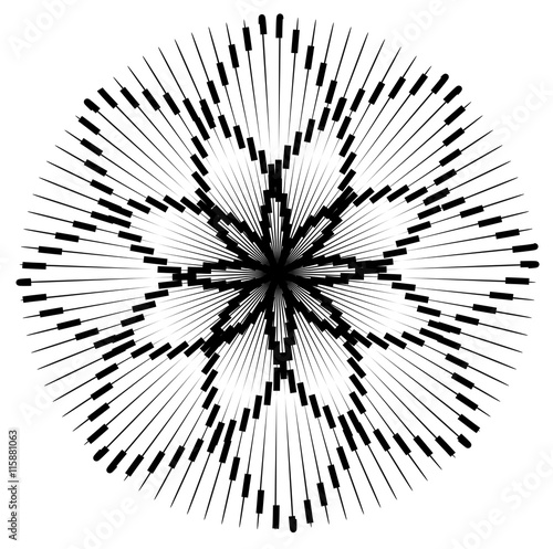 Geometric flower design