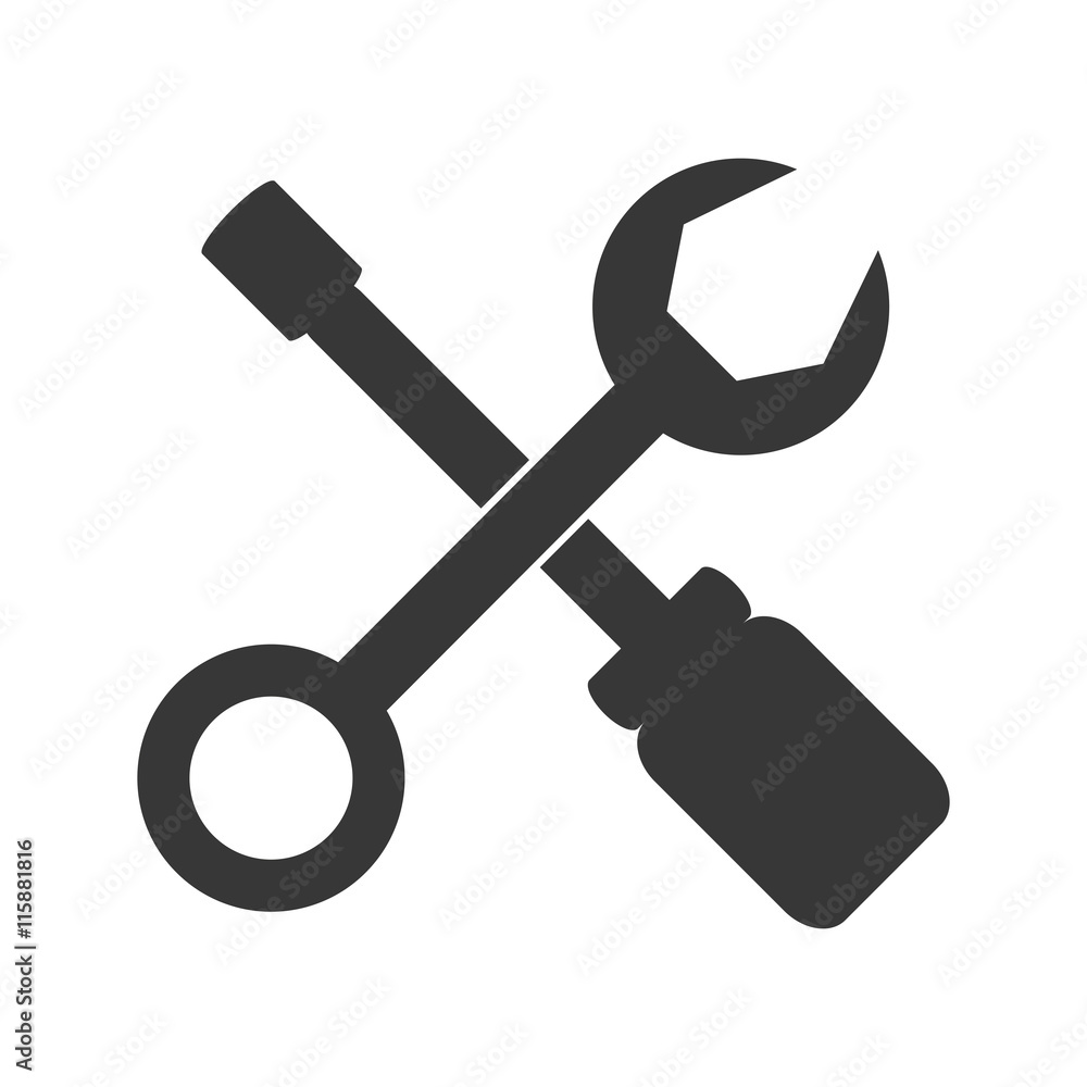 flat design screwdriver and wrench icon vector illustration flat design screwdriver and wrench icon vector illustration